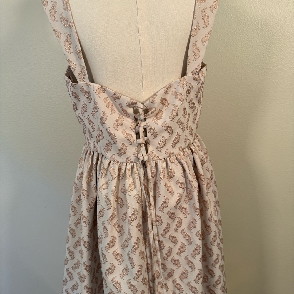 Sachin + Babi Beige and Blush Strapless Midi Dress - Picture 6 of 10